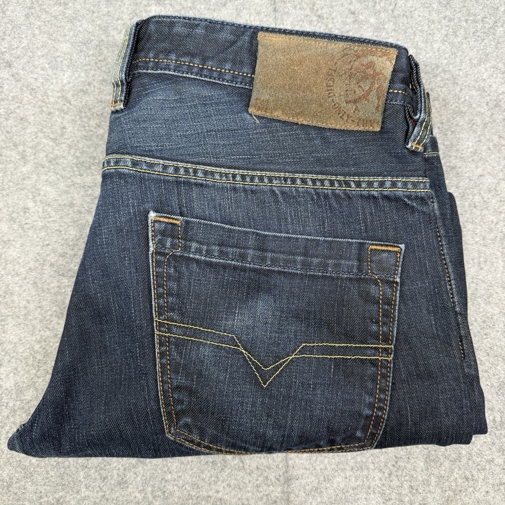 Diesel Men's Kajo Jeans 34x34 Blue Relaxed Button Fly Y2K Retro‎ Fit (36x34)